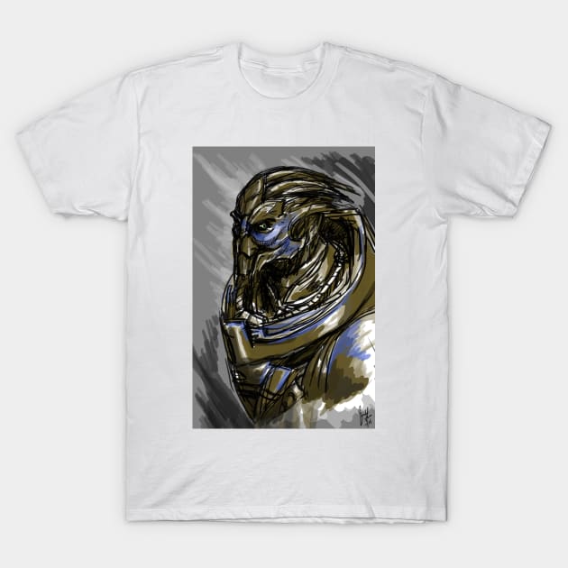 Painted Garrus T-Shirt by CandaceAprilLee